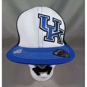 Kentucky Wildcats Hat Adult 6 7/8 - 7 1/4 Blue White Big‎ Logo Top Of The World